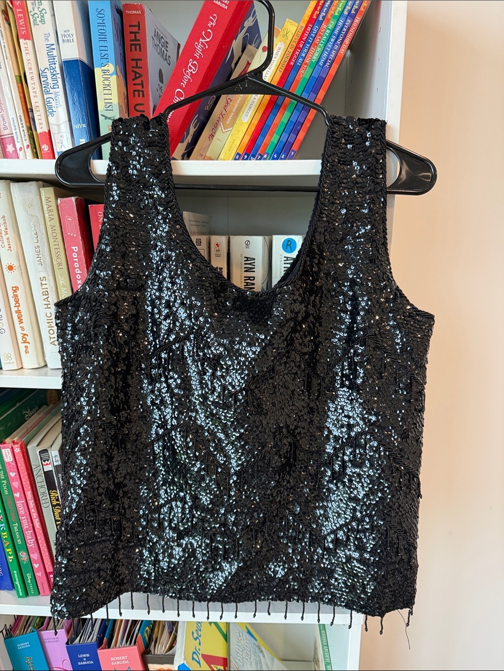 Vintage no tag beaded sequin top